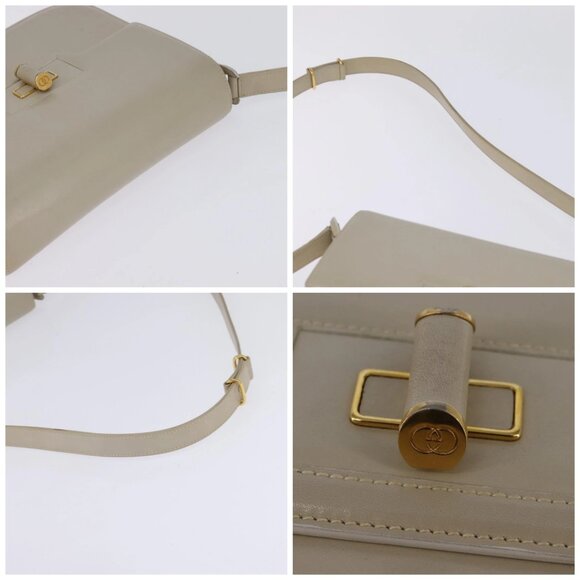 GUCCI Shoulder Bag Leather Beige Gold 26 001 0647 Auth BA5931 - Picture 16 of 16
